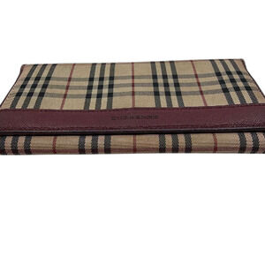 Burberry Continental Wallet Beige Nova Check Canvas & Leathe